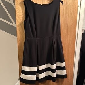 Black and White Sleeveless Dress